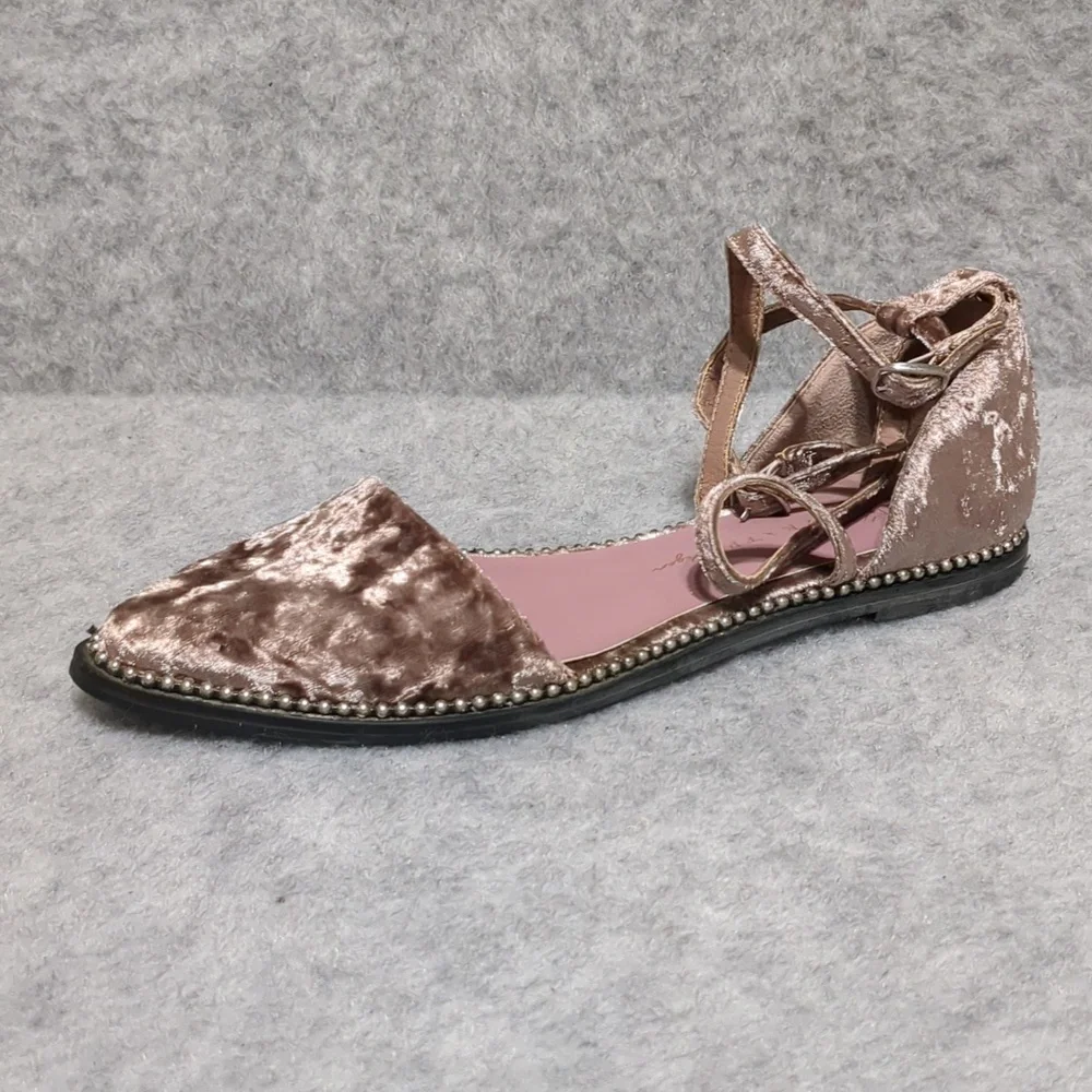 Free People x Farylrobin Velvet Florence Flats Size 7 - Picture 3 of 11